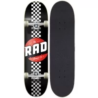 Скейтборд RAD CHECKER STRIPE PROGRESSIVE COMPLETE 8" BLACK/WHITE SS21