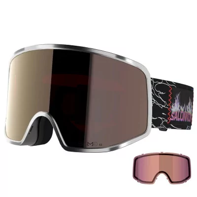 Горнолыжная маска SALOMON SENTRY PRO SILVER METAL Sigma Gun Metal CAT3+Sigma Light Blue CAT1