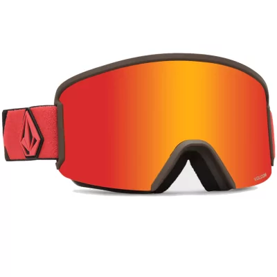 Горнолыжная маска VOLCOM GARDEN ORANGE/BROWN RED CHROME Lens/ YELLOW bonus lens