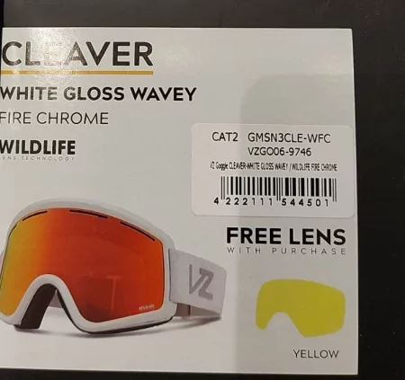 Горнолыжная маска VONZIPPER GO VZ CLEAVER White Gloss Wavey Wildlife Fire Chrome + Yellow