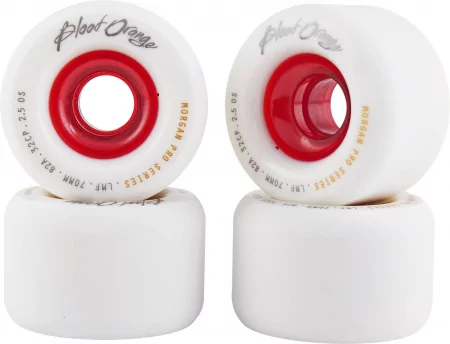 Колеса BLOOD ORANGE MORGAN PRO SERIES 70MM 82A WHITE/RED