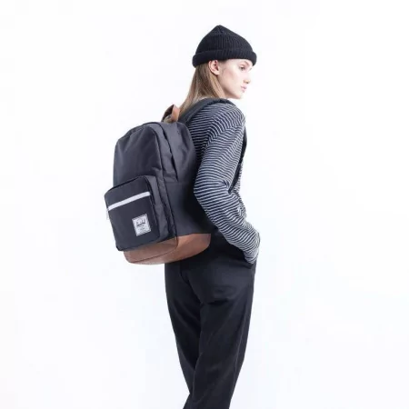 Рюкзак HERSCHEL POP QUIZ GREY/TAN SYNTHETIC LEATHER 22L SS20