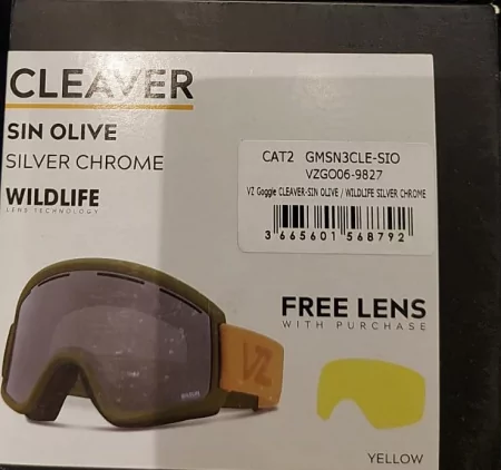 Горнолыжная маска VONZIPPER GO VZ CLEAVER Sin Olive Wildlife Silver Chrome + Yellow