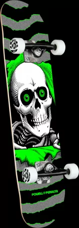 Скейтборд POWELL PERALTA RIPPER ONE OFF SILVER/GREEN 8" SS22