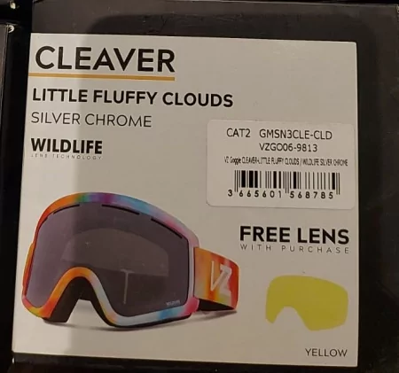 Горнолыжная маска VONZIPPER GO VZ CLEAVER Little Fluffy Clouds Wildlife Silver Chrome + Yellow