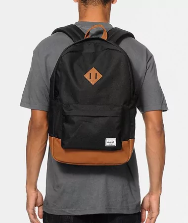 Рюкзак HERSCHEL HERITAGE Black/Saddle Brown 21.5L SS20