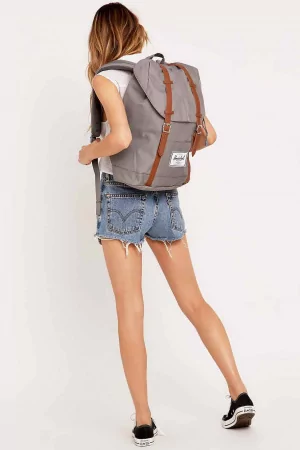 Рюкзак HERSCHEL RETREAT Navy/Tan Synthetic Leather 19.5L SS20