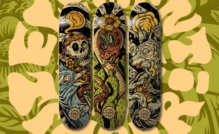 Дека для скейтборда ELEMENT TIMBER HIGH DRY SKULL 8.25"