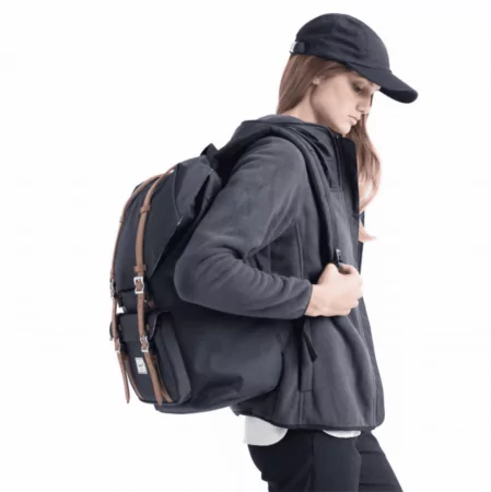 Рюкзак HERSCHEL LITTLE AMERICA Black/Tan Synthetic Leather 25L SS20
