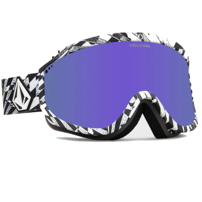 Горнолыжная маска VOLCOM FOOTPRINTS OP ART PURPLE CHROME Lens/ YELLOW bonus lens