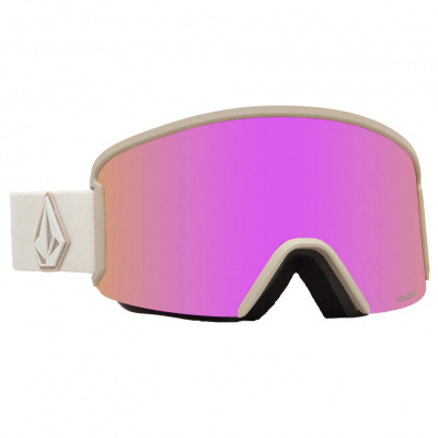 Горнолыжная маска VOLCOM GARDEN KHAKIEST/SAND PINK CHROME Lens/ YELLOW bonus lens