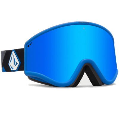 Горнолыжная маска VOLCOM YAE BLUE/DARK GREY BLUE CHROME Lens/ YELLOW bonus lens