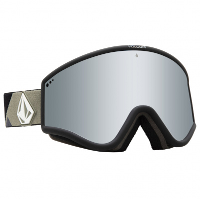 Горнолыжная маска VOLCOM YAE LT MILITARY/BLACK SILVER CHROME Lens/ YELLOW bonus lens