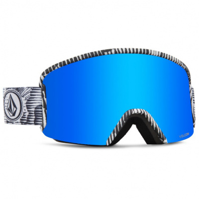 Горнолыжная маска VOLCOM GARDEN JAMIE LYNN BLUE CHROME Lens/ YELLOW bonus lens