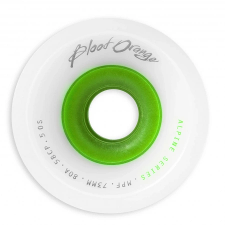 Колеса BLOOD ORANGE ALPINE SERIES 73MM 80A WHITE GREEN