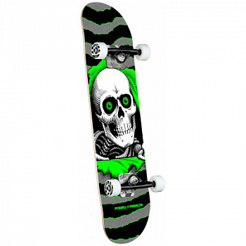 Скейтборд POWELL PERALTA RIPPER ONE OFF SILVER/GREEN 8" SS22