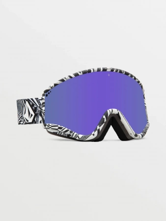 Горнолыжная маска VOLCOM YAE OP ART PURPLE CHROME Lens/ YELLOW bonus lens